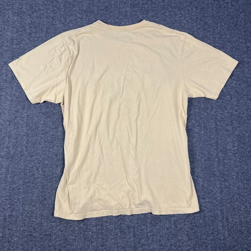 Adidas Pittsburgh Panthers Football T-Shirt Men XL Tan Graphic Short Sleeve Tee